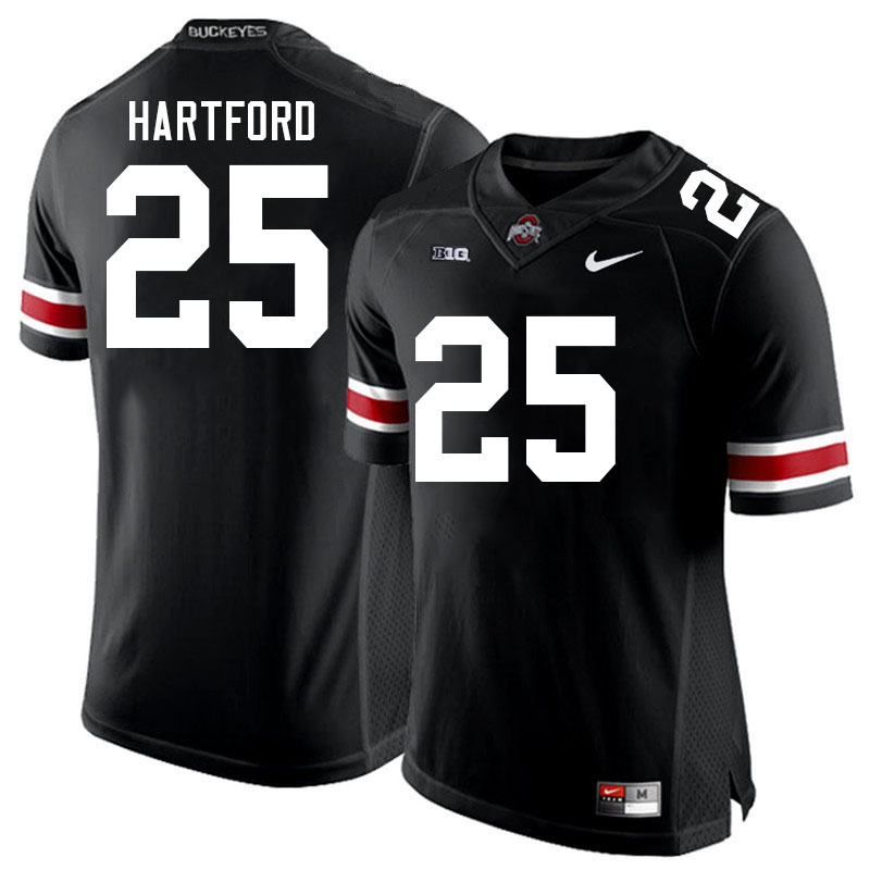 Ohio State Buckeyes Malik Hartford Men's #25 Black Authentic Stitched College Football Jersey